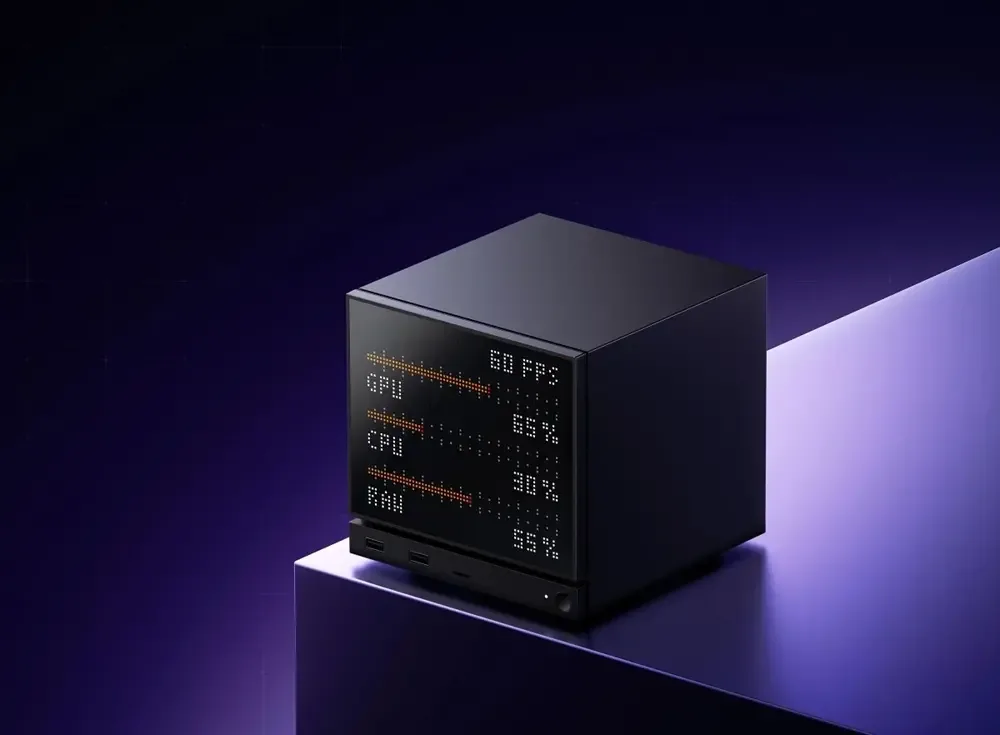 Painel com display de matriz de pontos